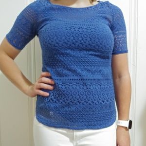 Blue knit shirt